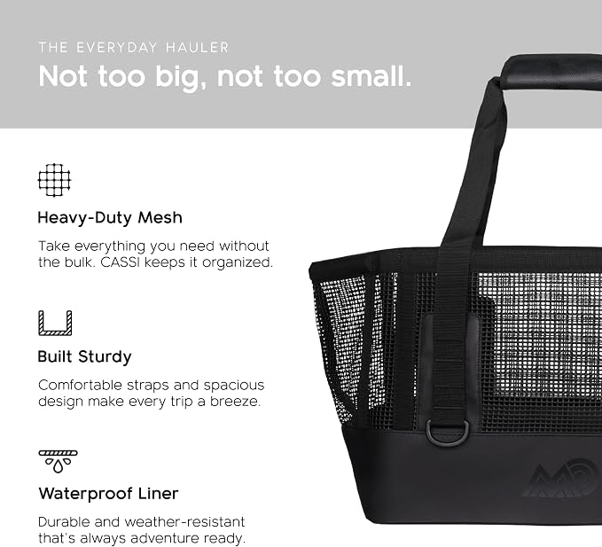 MISSION Boat Gear CASSI Heavy-Duty Outdoor Tote and Waterproof Marine-Grade Mesh Boat Bags