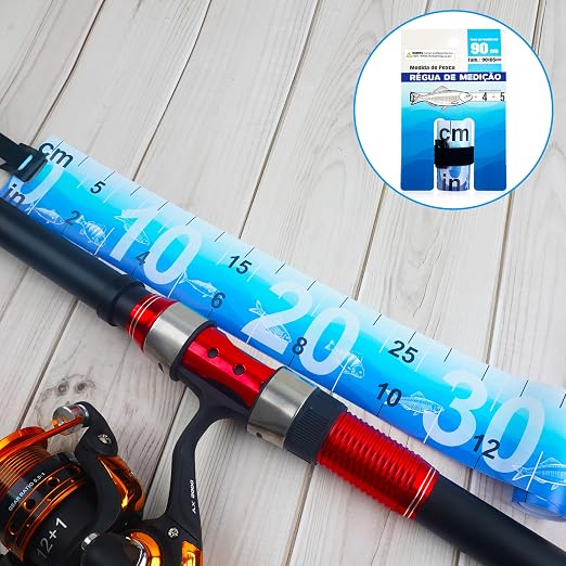 OROOTL Fish Ruler Fishing Measuring Tape, 2 Packs 36in/90cm Folding Fish Tape Measure with Storage Strap Portable Roll Up Fishing Ruler Waterproof Fish Tape Measure Tool