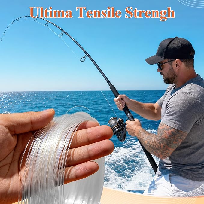 Clear Fishing Line 656FT, Invisible Monofilament Fishing Line Wire, Strong Nylon Fishing Wire for Fishing & Crafts, Clear Hanging String for Balloon Garland, Decorations, DIY Projects