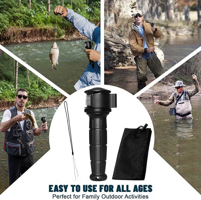 2.0 Backpacker Survival Fishing Kit, Emergency Lightweight Fishing System for Travel, Hiking, Camping (Black)