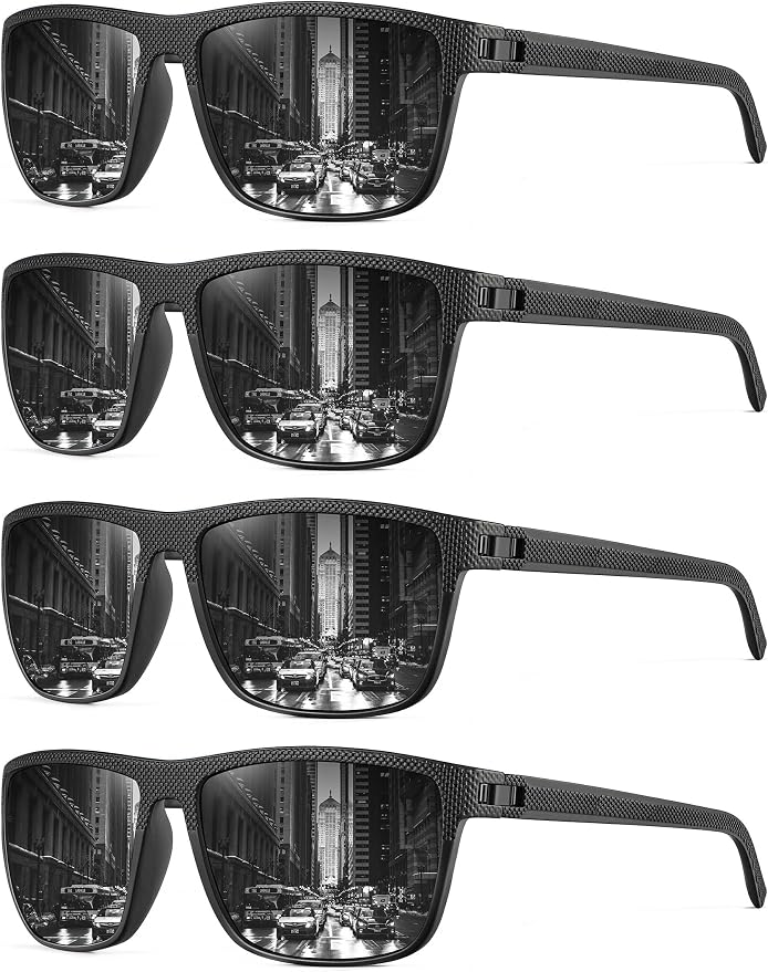 NSSIW Mens-Sunglasses Polarized Sunglasses Men : Classic Sun Glasses with UV Protection for Driving Fishing Golf 4 Packs