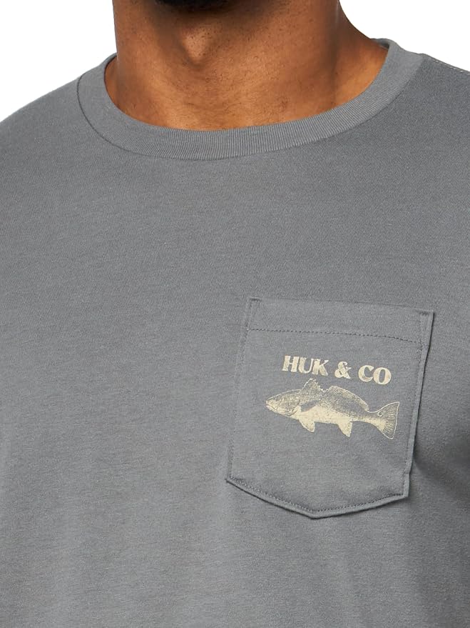 HUK Mens Performance Fishing Logo Tee, Short Sleeve T-Shirt for Men
