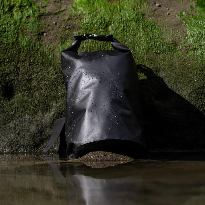 Ho Stevie! Heavy Duty Waterproof Dry Bag - Keeps Your Stuff Dry, on Surf Trips, Camping, or Any Adventure (Black, 20L)