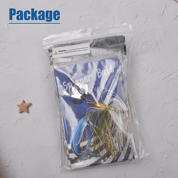 Spinnerbait Fishing Lures Kit - 6/12pcs Bass Fishing Buzzbait Lures Spinner Baits for Bass Trout Pike Salmon Multicolor Swimbait Buzz Bait Metal Spinner baits Swim Jigs Freshwater Saltwater