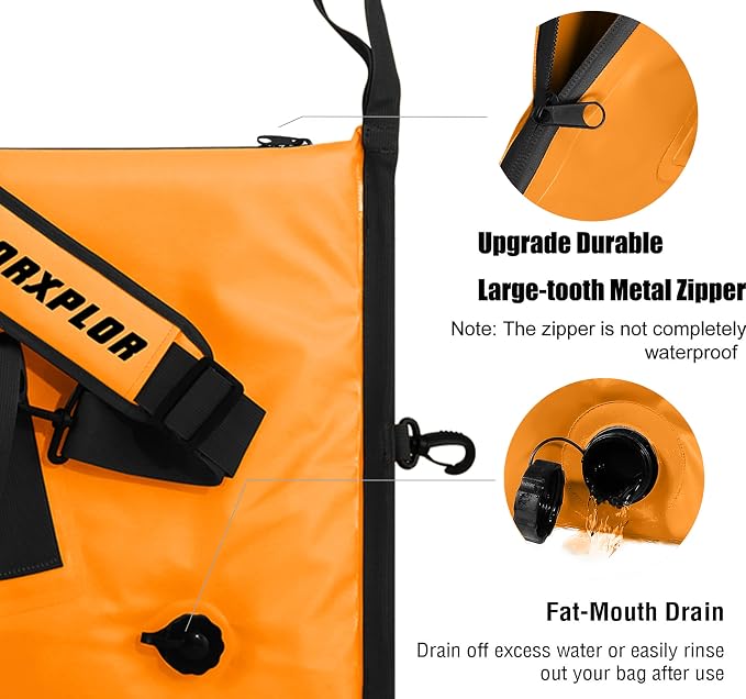 MORXPLOR Insulated Fish Cooler Bag for Fishing 41x17 47x17In 50x20In 60x24 72x30 80X40 Inches,Large Insulated Fish Kill Bag,Fishing Catch Bag Cooler with Water-resistant Zipper