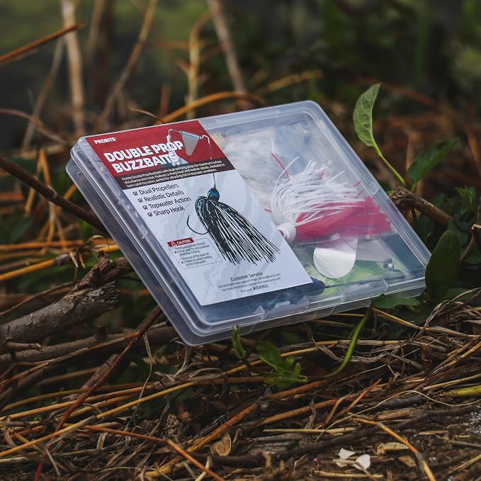 Double Prop Buzzbaits - Fishing Lures Buzzbait Spinnerbait Jigs Lure for Bass, Pike & More - Lifelike Action with Double Propeller Design, Ideal for Men Anglers, 5pcs