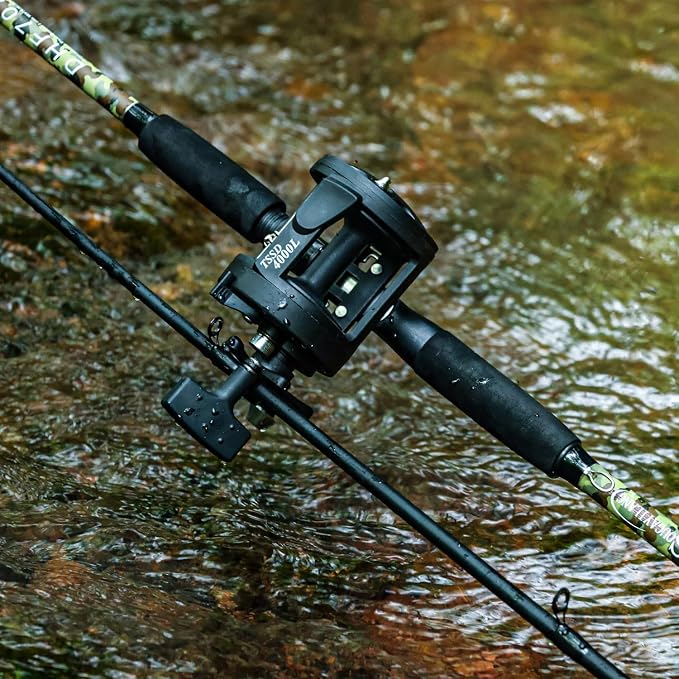 Sougayilang Fishing Rod Combo with Conventional Reel, Medium Heavy for Catfish Salmon and Steelhead Saltwater Fishing