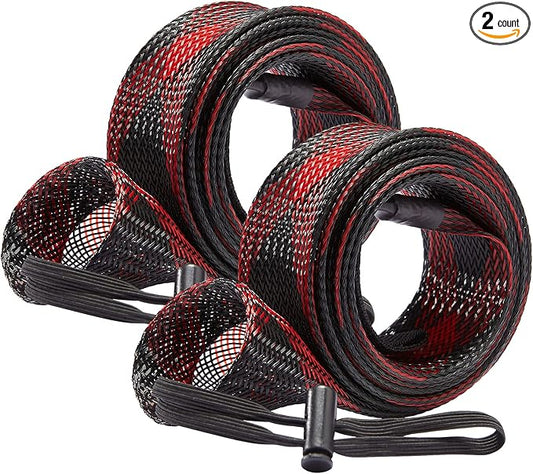 BASSDASH Casting Spinning Fishing Rod Sleeves Protective Rod Socks for Fishing Poles Up to 7-1/2ft