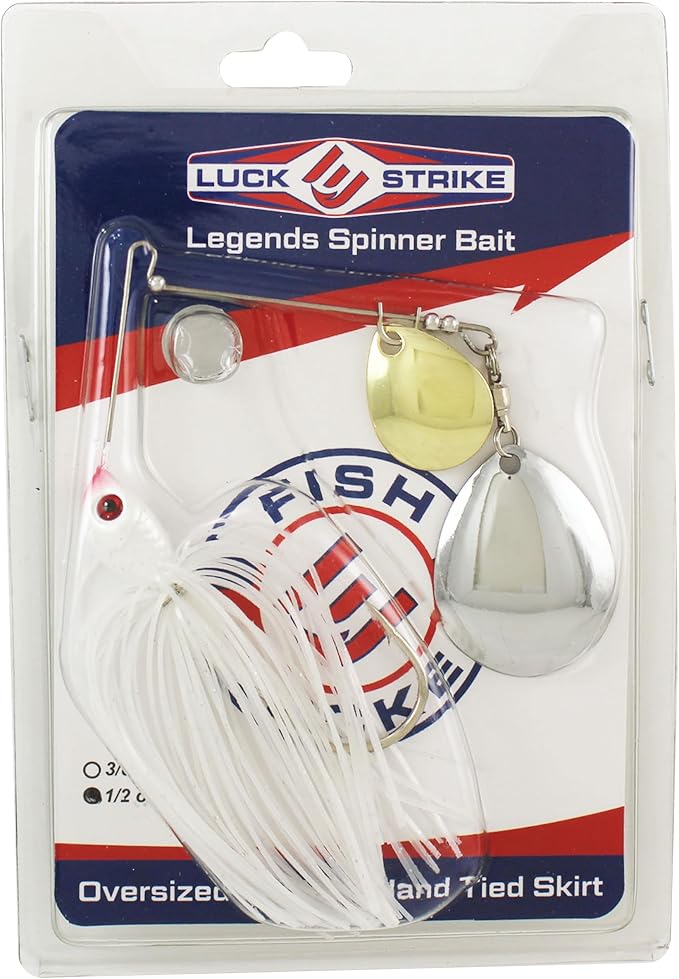 Luck E Strike Jimmy Houston Legends Spinner Bait with Colorado Blades (1/2 Ounce Spinnerbait) 5/0 Hook