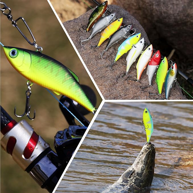 Sougayilang Minnow Fishing Lures Crankbaits Set Fishing Hard Baits Swimbaits Boat Topwater Lures for Trout Bass Perch Fishing