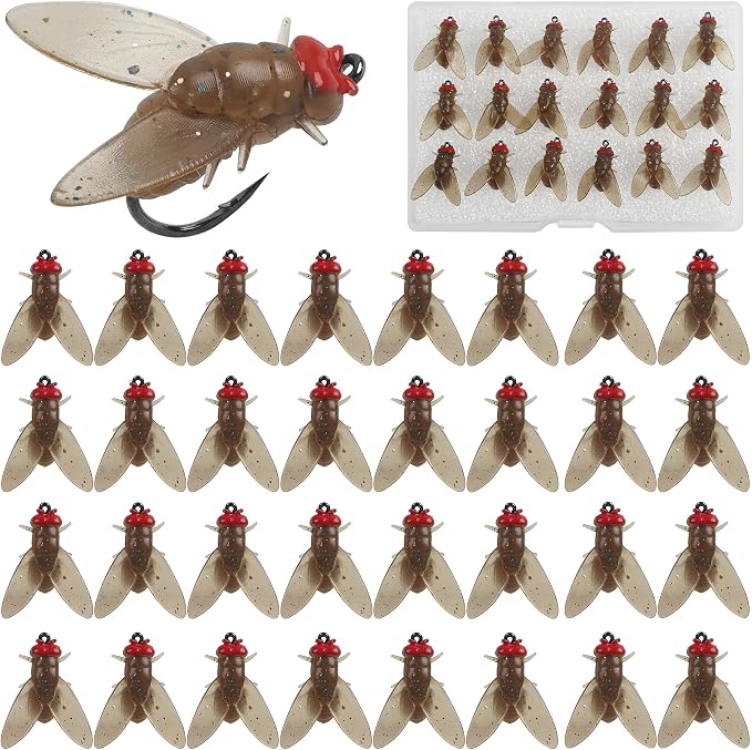 Bionic Fly Fishing Bait,18pcs/36pcs Trout Jig Swimbait Fly Hook Soft Bait Dry Flies Fly Fishing Lures Assortment Kit Attractant Fishing Gear Artificial Fishing Lure Panfish Lure Set