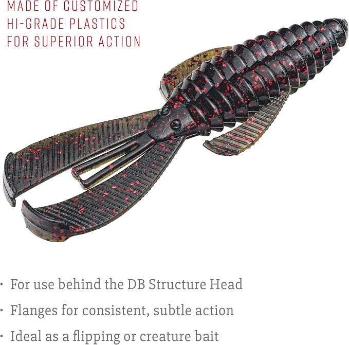 Strike King Rage Bug Fishing Lure, Soft Plastic Grub, Unique Design, Subtle Action