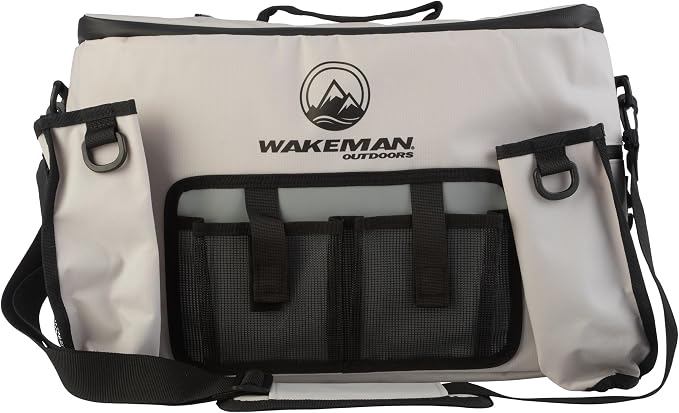 Kayak Cooler - 18L Seat Back Fishing Cooler - Water-Resistant Insulated Bag - 8-12 Hour Cooling Time - Kayak Accessories by Wakeman Outdoors