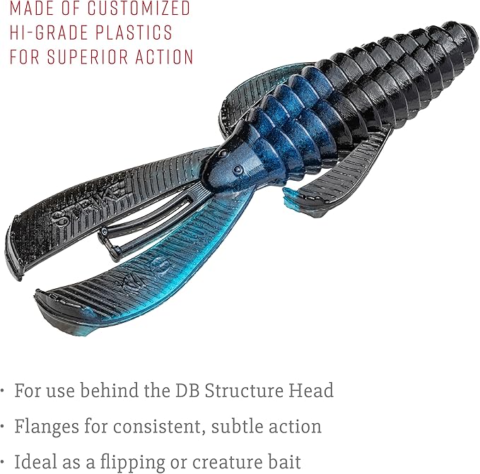 Strike King Rage Bug Fishing Lure, Soft Plastic Grub, Unique Design, Subtle Action