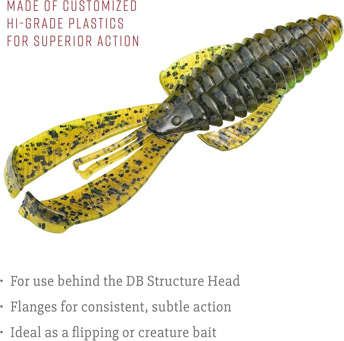 Strike King Rage Bug Fishing Lure, Soft Plastic Grub, Unique Design, Subtle Action