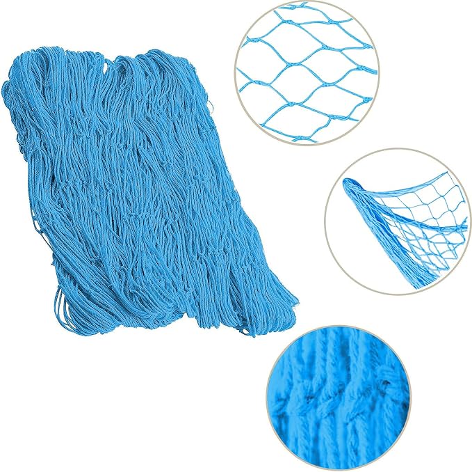 79 x 59 inch Nature Fish Net Wall Decoration with Shells, Ocean Themed Wall Hangings Fishing Net for Beach Party,Wedding,Photographing Decoration