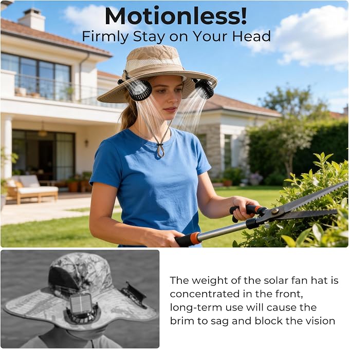 AMACOOL Bucket Hat Fan Pro, Gifts for Father Dad Husband, Fishing Essentials for Women Men, Camping Hiking Beach Gardening