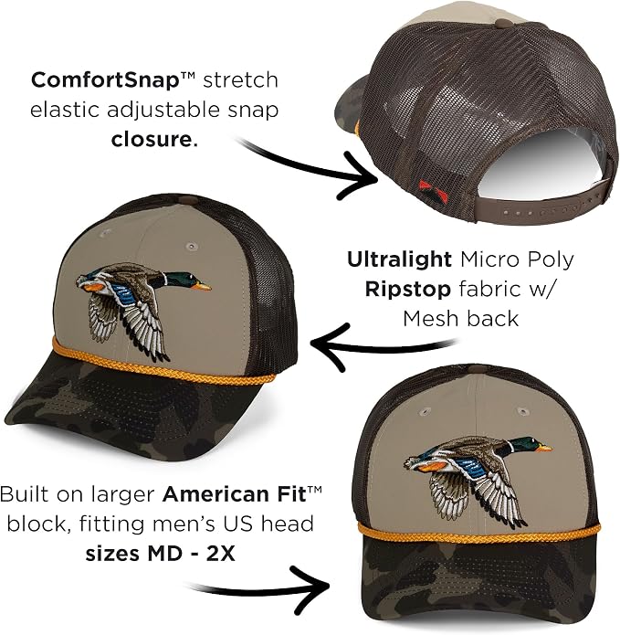 Paramount Outdoors Sporting Hat Collection for Men Hunting and Fishing Caps with ComfortSnap