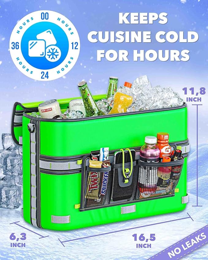 TidyFriend Kayak Cooler Behind Seat, Waterproof Cooler for Kayaking, Kayak Accessories Cooler Bag, Compatible with Lawn Chair Seat, Portable Ice Chest, Keeps Drinks Cold, Travel, Beach, Lunch