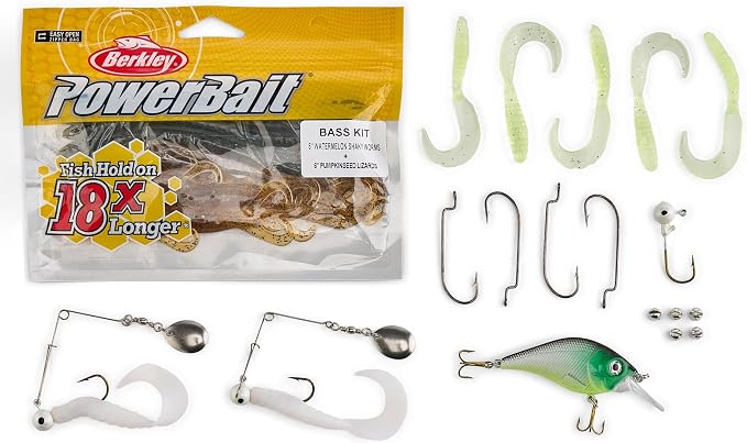 Plano Three-Tray Tackle Box Bass Kit, Tan/Green, Rust-Proof Brass Latch, Top-Access Tray Compartments with Deep Storage, Made in the USA, Portable Fishing Gear Storage Organizer