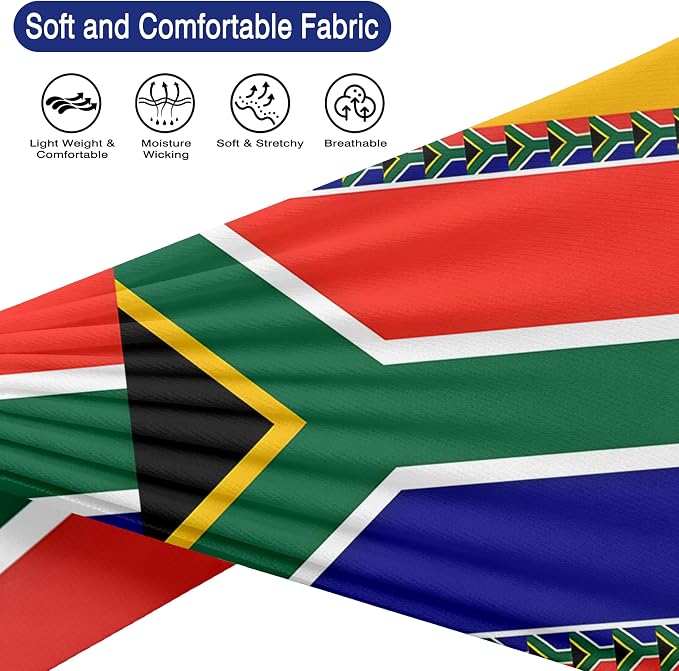 Flag Headbands for Men Women, Moisture Wicking Sweatband Breathable Sports Headwrap, Non-Slip Stretchy Fitness Hair Band