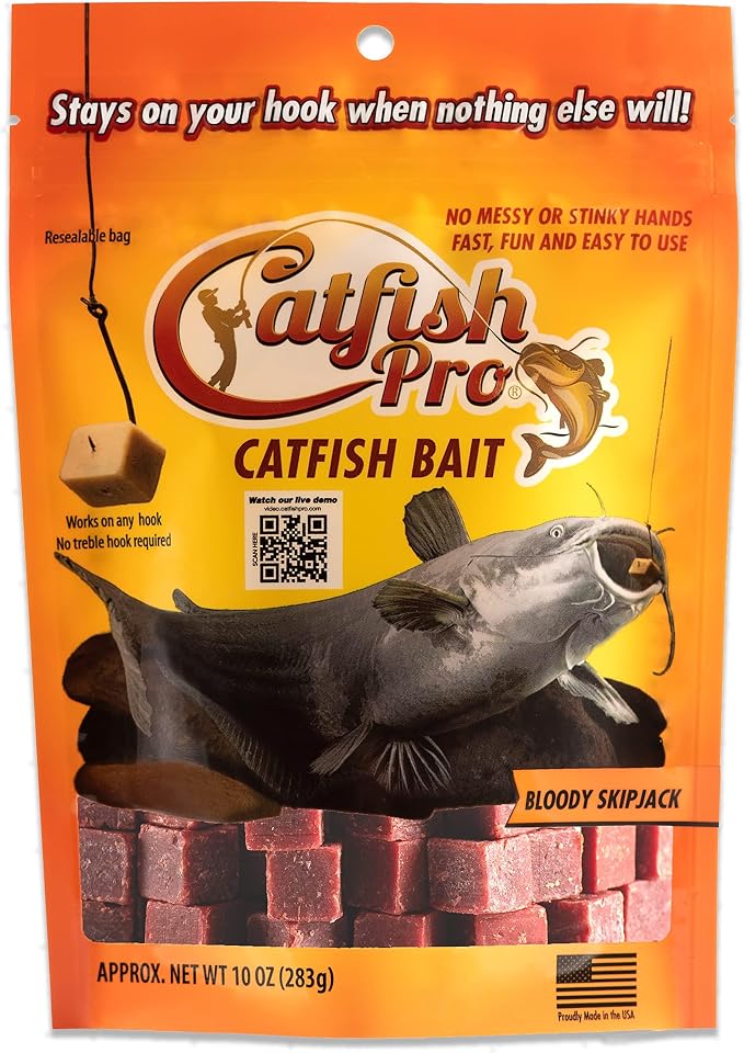 Catfish Pro Catfish Bait - 10oz Bag with 80pcs | Irresistible Scent for Catfish | Mess-Free, Stays On Your Hook When Nothing Else Will | Great for Rod, Reel, Trotline, Jugs & Yoyos Fishing