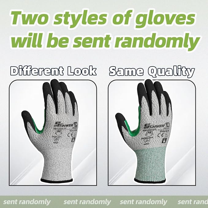 Schwer 6 Pairs Cut Resistant Work Gloves ANSI A6 Cut Proof Glove CR3028, with Reinforced Thumb, Touchscreen Working Gloves for Men and Women Used for Woodworking, Glass Cutting, Construction, L