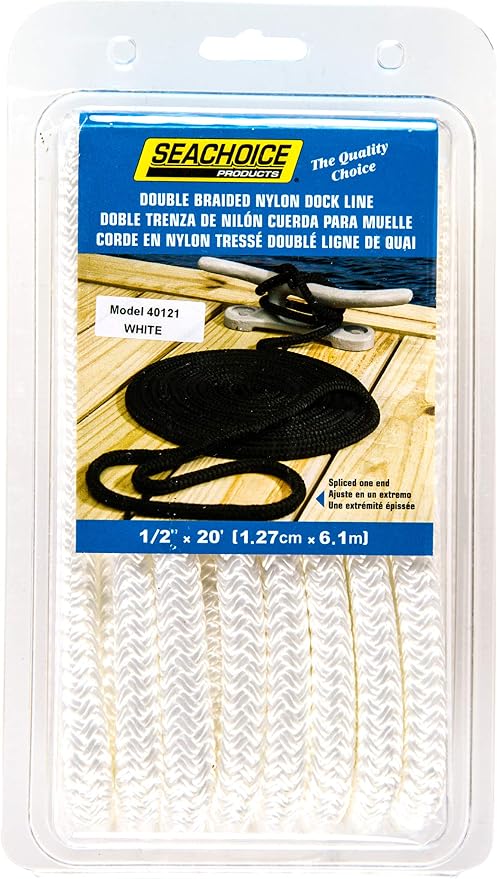 Seachoice Double-Braid Nylon Dock Line
