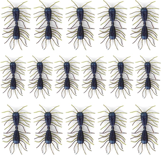 Silicone Soft Dice Fishing Lures: 10pcs Multiple Tentacles Slow Sink Bass Fishing Soft Plastic Baits for Drop Shot Finesse Wacky Rig