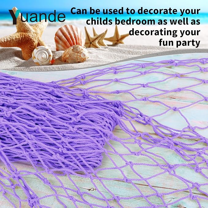 2 Pack Fish Net Decorations for Party
