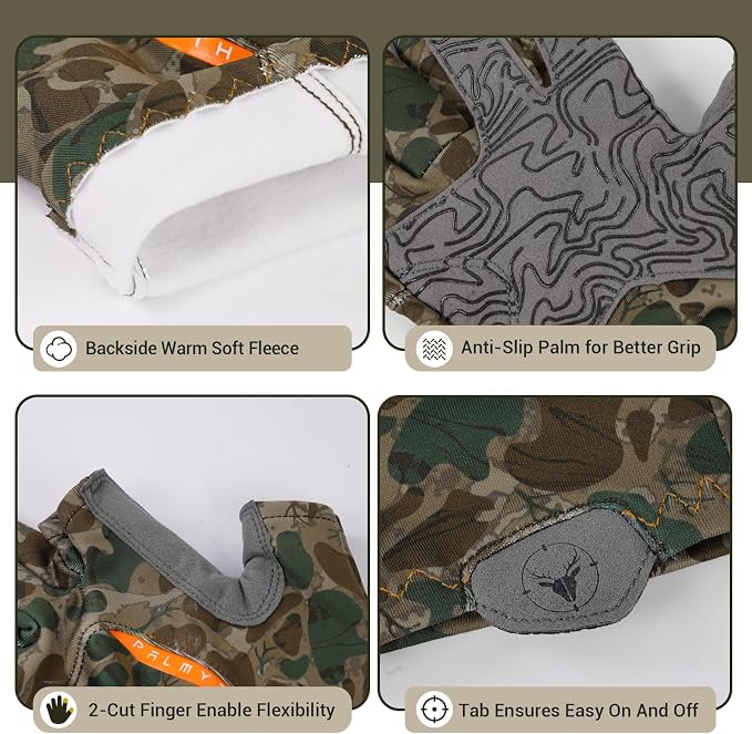 Palmyth Men's Hunting Gloves for Cold Weather and Winter Camo Glove