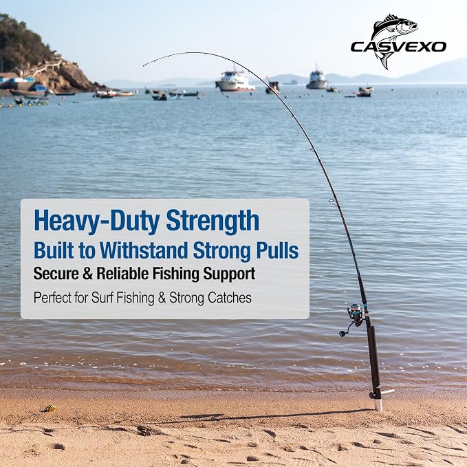 1/2 Pack Aluminum Sand Spikes for Surf Fishing, Beach Fishing Rod Holder, Telescopic and Portable, 2-Stage Adjustable, with Storage Bag