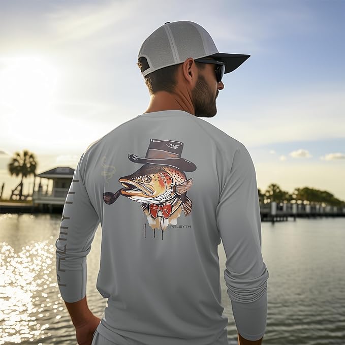 Palmyth Fishing Shirts for Men Long Sleeve UPF 50+ T Shirt Sun Protection Tee