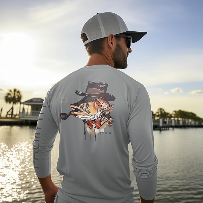 Palmyth Fishing Shirts for Men Long Sleeve UPF 50+ T Shirt Sun Protection Tee