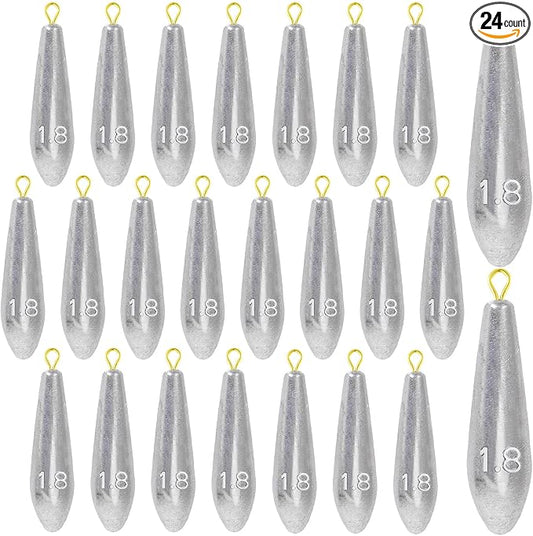 Landhoow Drop Shot Fishing Sinker Weights Kit Freshwater Catfishing Fishing Sinker Bass Casting Removable Line Saltwater Streamlined Snap Weight for Trolling Surf Tackle