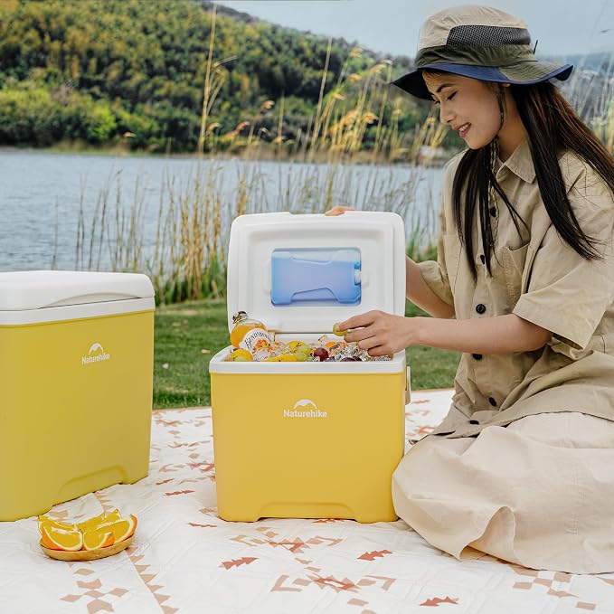 Naturehike 5.3/15/19 QT Hard Cooler, Insulated Ice Chest Box, Portable Ice Retention Cooler for Beach Camping Picnic Fishing Barbecue
