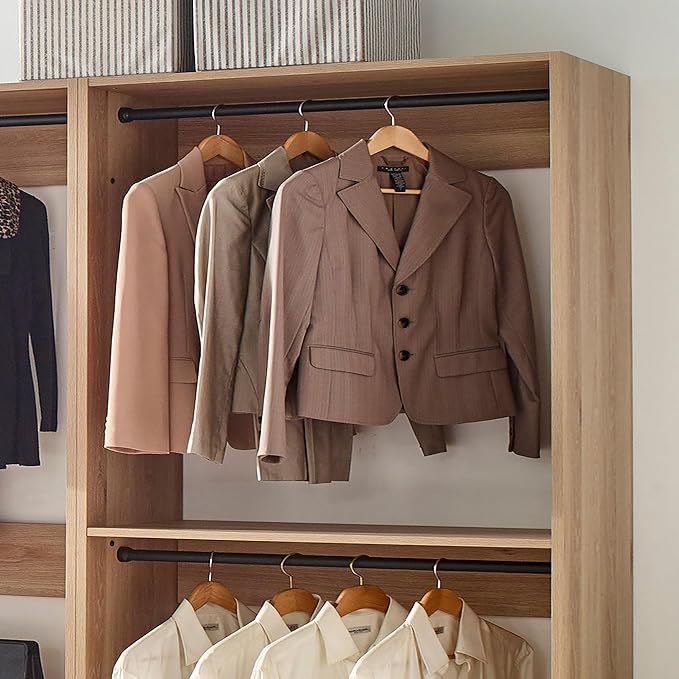 Prosper Oak Freestanding Walk in Wood Closet System