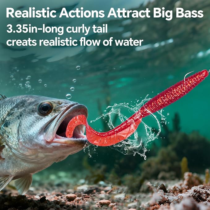 Clearance Bionics-Designed Durable Soft Plastic Fishing Lures Kit with Bonus Accessories, 3/4/5/6 Inch, 9-Type Lifelike Swimbaits in One Gear Set Included Tackle Box for Bass