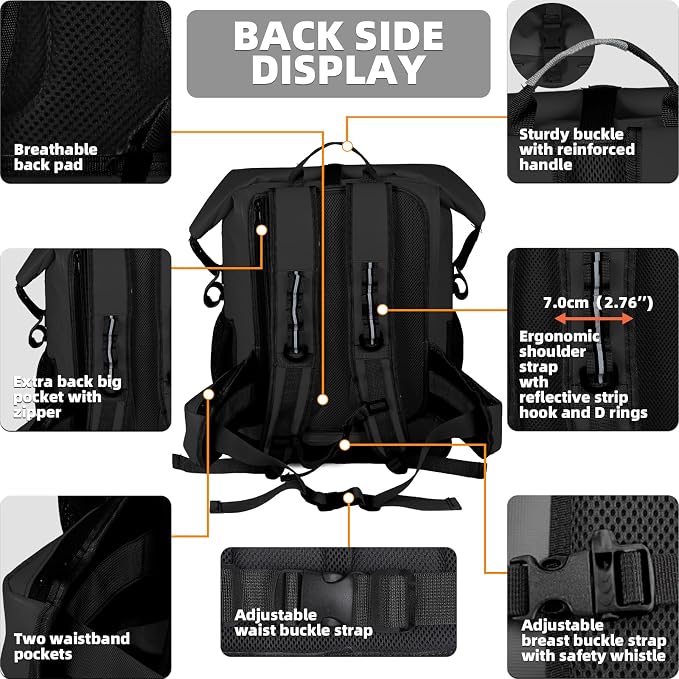 MORXPLOR Dry Bag Waterproof,5L/10L/20L/30L/40L/55L Roll Top Dry Bag Backpack with WaterProof Phone Case for Swim,Kayak