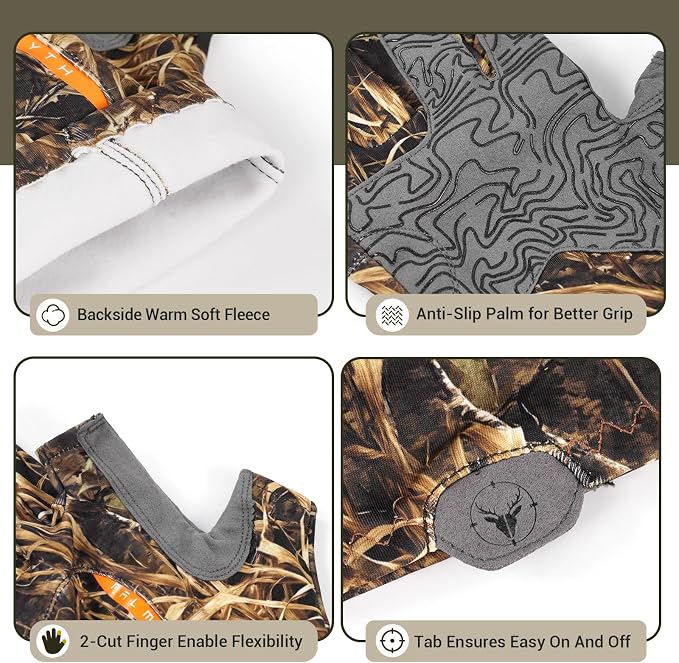 Palmyth Men's Hunting Gloves for Cold Weather and Winter Camo Glove