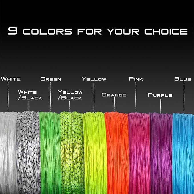 M MAXIMUMCATCH Maxcatch Braided Fly Line Backing for Fly Fishing 20/30lb(White, Yellow, Orange, Black&White, Black&Yellow, Blue, Pink, Green, Purple)