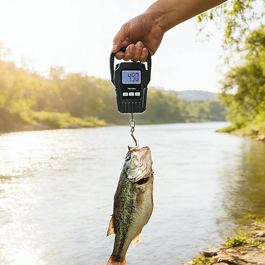 Fishing Tool Kit with Fish Gripper, Portable Fish Scale, Stainless Steel Soap & Measuring Ruler – Saltwater Resistant Tackle Accessories for Freshwater and Saltwater Anglers (Black)