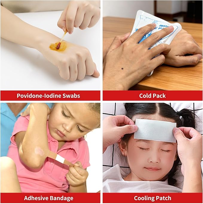 First Aid Kit-450 Piece Medical Kit with Essential Emergency Medical Supplies, Emergency First Aid Kit for Home, Car, Camping, Travel, Hiking, Truck, Sports & Outdoor