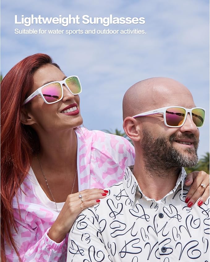Jefoo Polarized Fishing Sunglasses for Men Women Kayaking Surfing Driving Lightweight Sports Sun Glasses UV Protection