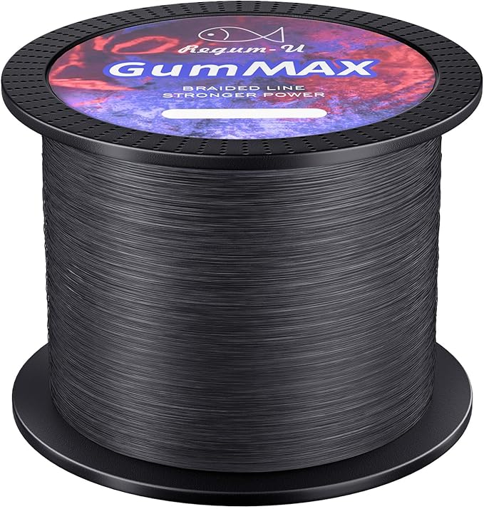 GumMAX 545/1093/1640yds 5-100LB 8X Braided Fishing Line Abrasion Resistant Superline Zero Stretch & Smaller Diameter Confuse & Never Fade in Saltwater and Freshwater