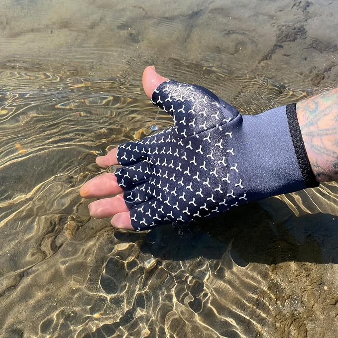 Glacier Glove Cold River Fingerless Fishing Gloves for Men and Women - Windproof Quick Dry Fabric Great for Outdoors, Fly Fishing, Paddling, Hiking, Photography