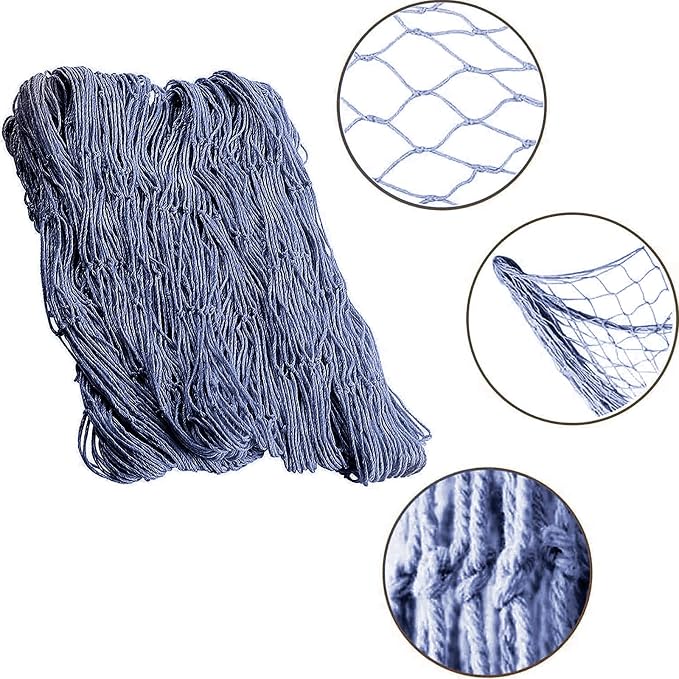 79 x 59 inch Nature Fish Net Wall Decoration with Shells, Ocean Themed Wall Hangings Fishing Net for Beach Party,Wedding,Photographing Decoration