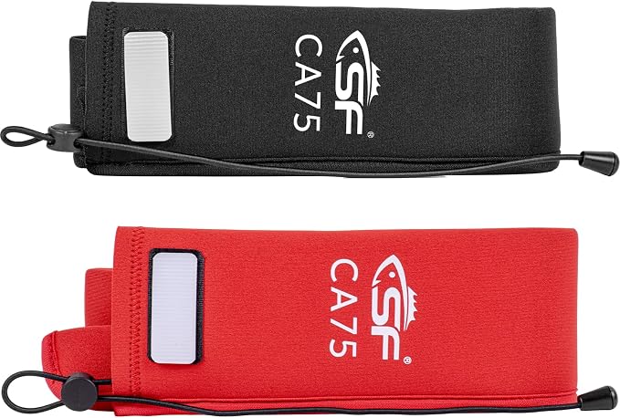 SF Neoprene Fishing Rod Sleeve Rod Cover for Casting, Spinning, Trolling Fishing Rods Protect Cover Floating Rods Storage Case,Hook Resistant