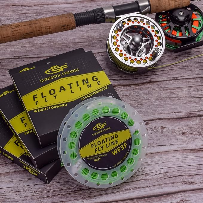 SF Fly Fishing Line with Two Welded Loops Weight Forward Floating Fly Lines Trout 90FT WF2 3 4 5 6 7 8 9F Multi-Color Freshwater