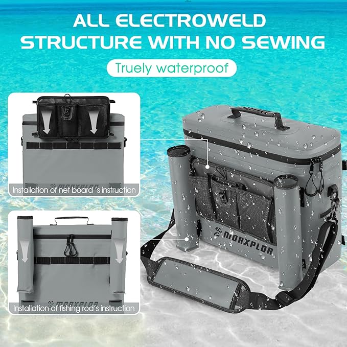 MORXPLOR Kayak Cooler,Waterproof Kayak Seat Back Cooler for Kayaking,Kayak Accessories Cooler Bag,Protable Ice Chest,Beach Cooler,Travel Cooler for Camping or Lunch Bag